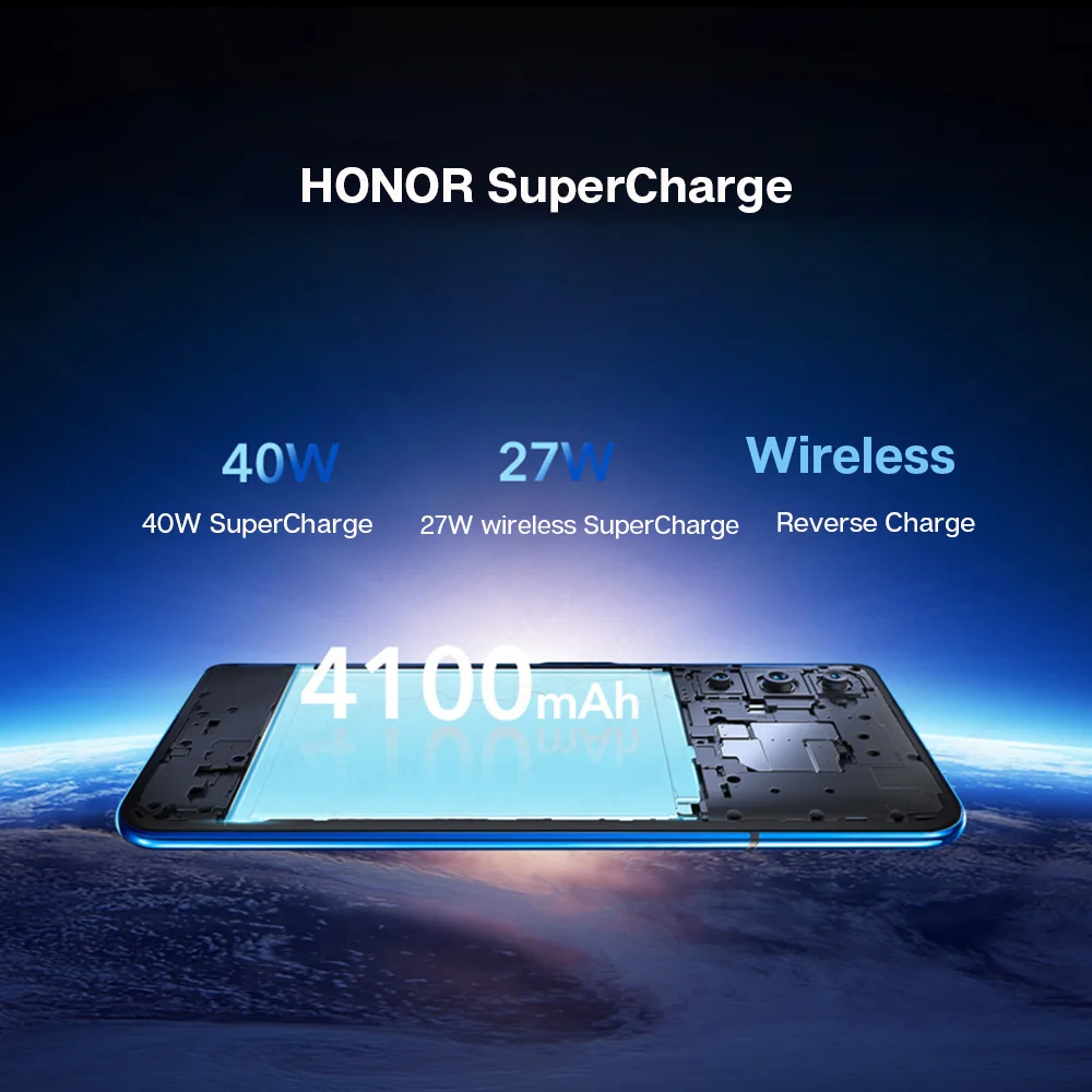 Ориальный Смаон HonorV30 Pro 5G 6,57 дюйма, четыре я ГБ, 256 ГБ, 40 Вт, нагнетатель, Android 10, отпечаток пальца
