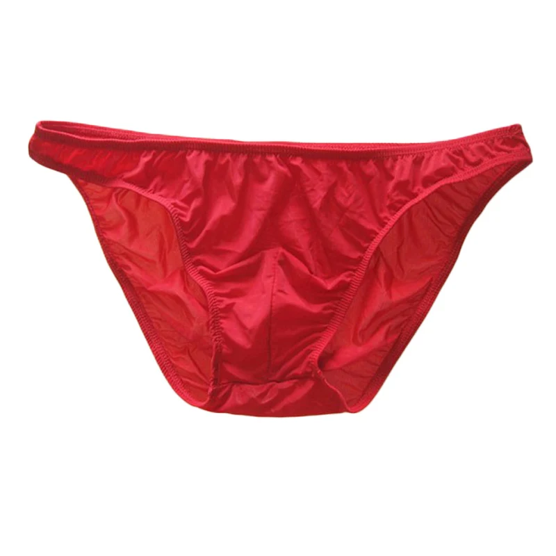 

Sexy Men underwear transparent briefs Fashion men's low waist see-through ice silk U convex sexy underwear