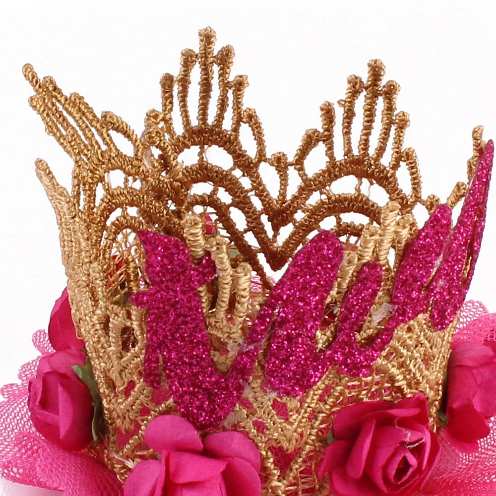 Newborn Crown Headband Princess Crown lace flower headband Baby Girls Hair Band Children Photo Props Hair Accessories