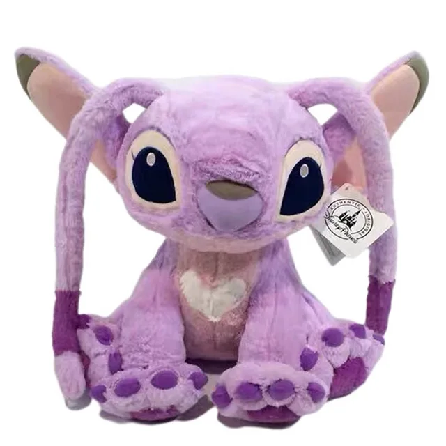 Disney Stitch Plush Toy Lilo & Stitch 624 Angel Doll For Girls Gift To Girlfriend Anime Soft Toys For 6/7/8/9 Years Old Children