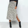 2022 New Sexy Leopard Print Chiffon Split Skirt Casual Fashion Long Skirts for Women Spring Summer Zip Elegant Female Skirt ► Photo 3/6