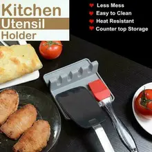 3 цвета Горячая держатель кухонной утвари- список твердых цветов держатель посуды пластиковая ложка совок коврик