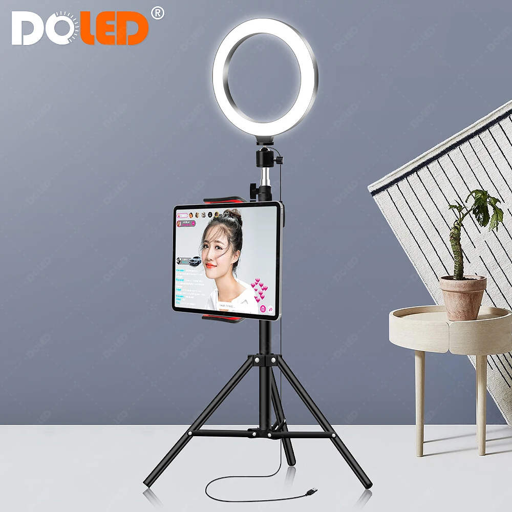 

LED Selfie Beauty Light Circle Lamp with Ring Light Tripod Phone Holder for Selfie Makeup Video Live Stream of YouTube Tiktok