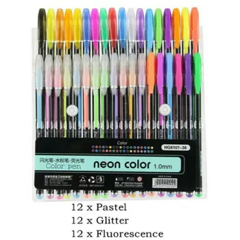 

Highlighter Glitter Pen Pastels Metal Gel Pen Set for Painting Drawing UY8