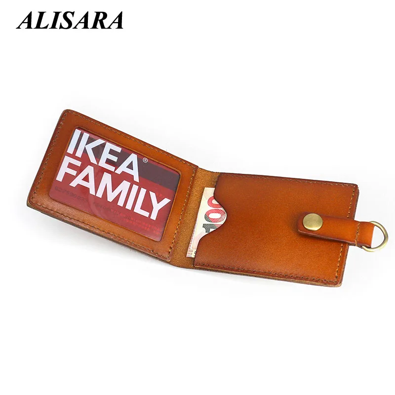 Чехол для идентификационного значка Вертикальный стиль первый слой кожа