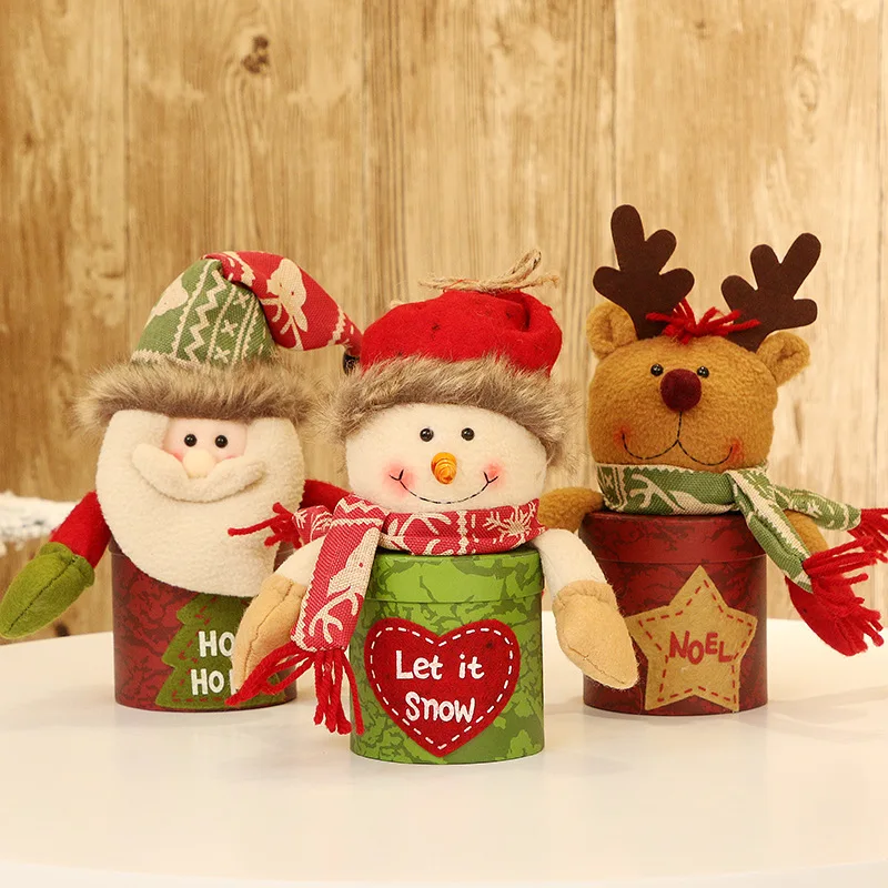 Рождество для Navidad вечерние Снеговик Санта Клаус Олень Рождественское украшение детский подарок коробки конфет домашние украшения 32x18cm