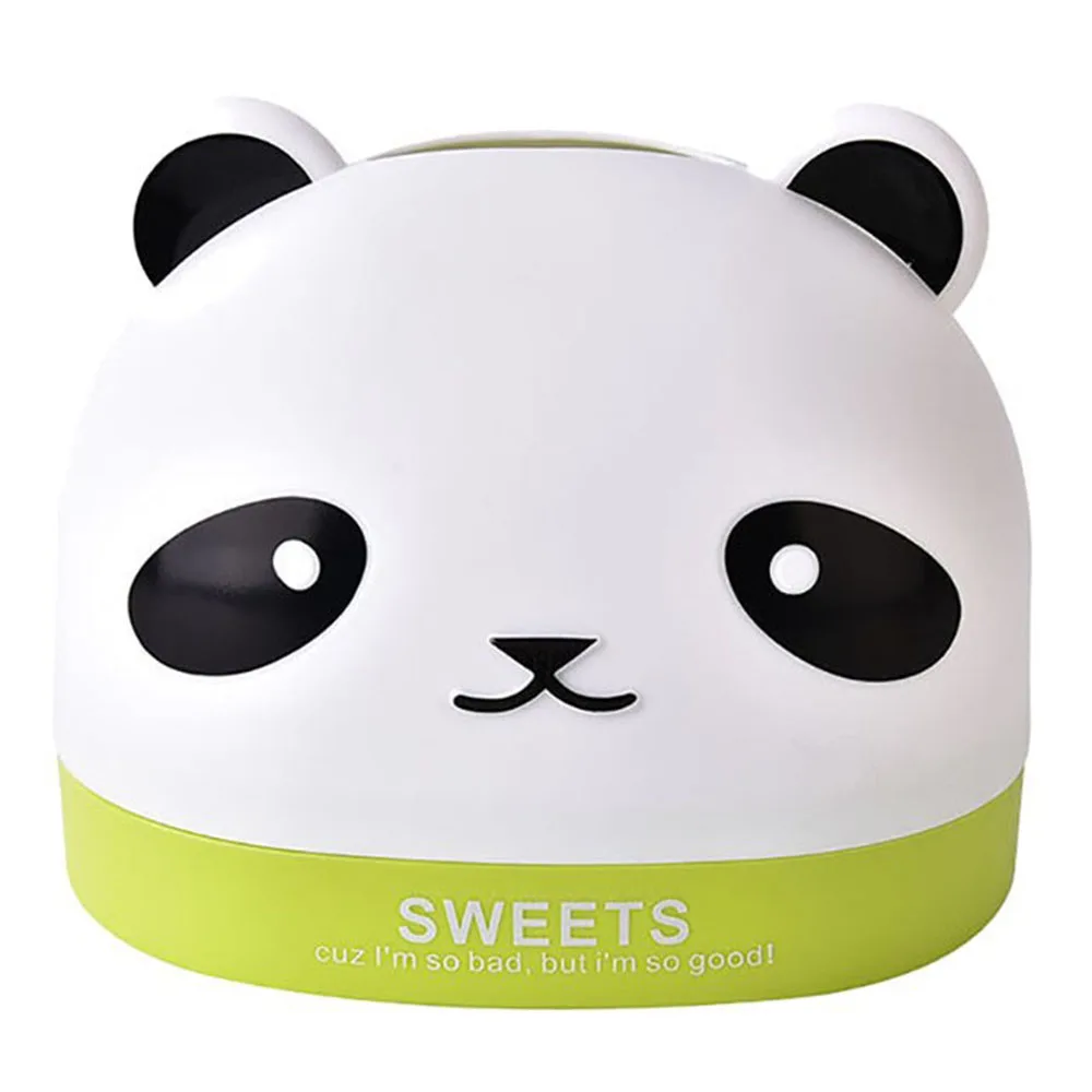 1pcs Creative Cartoon Panda Tissue Box Storage Car Home Plastic Tissue Container Towel Napkin Tissue Holder for Office Desktop