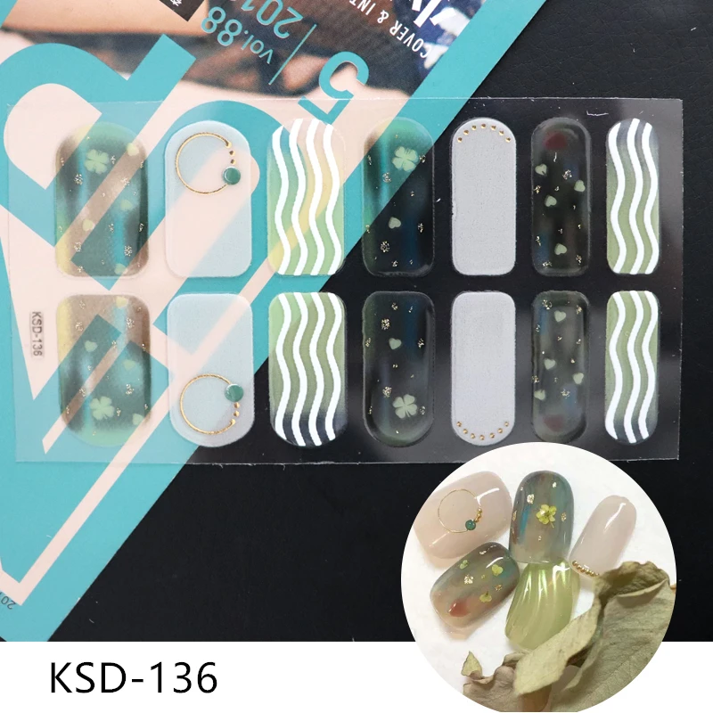 3D Мода Полный лак для ногтей Обертывания клей блеск KSD наклейки для ногтей украшения для ногтей инструменты для маникюра экологические для женщин
