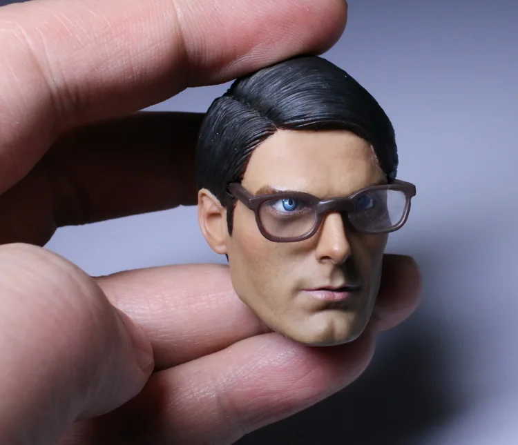 ESTARTEK 1/6 Супермен голова лепить с очками 1978 для 1" Коллекционная Фигурка DIY - Цвет: Head w BROWN Glasses