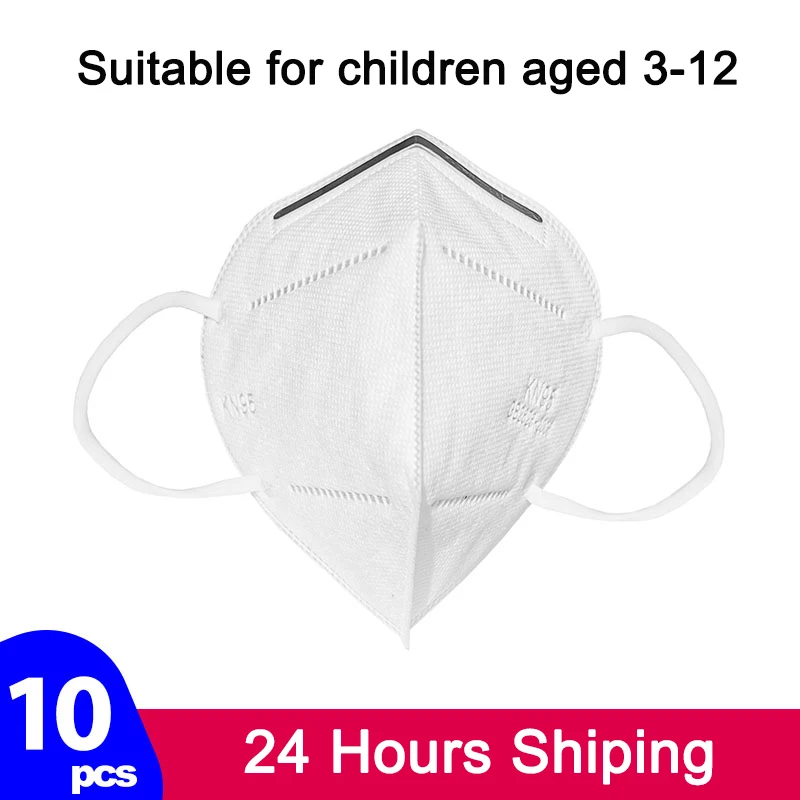 

KN95 Kids Face Mask 4-Layer Filter Cotton PM2.5 Anti Haze Dust Children's Masks 3-12 Years Non-woven Protective KN95 Mouth Masks