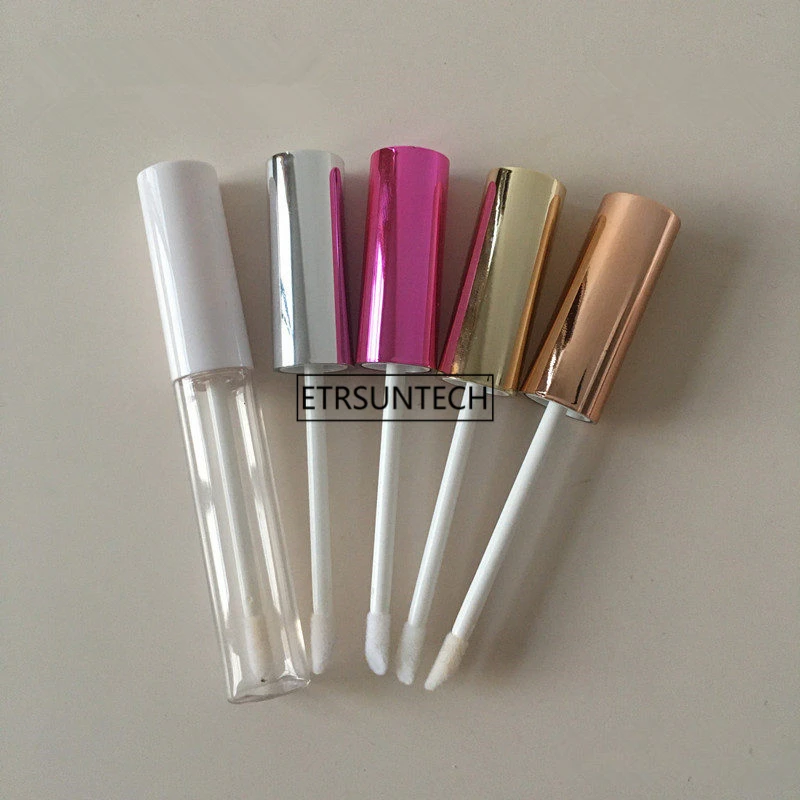 100pcs 10ml Empty Lip Gloss Tube Clear Lipstick Lip Balm Bottle Container with Lipbrush for Travel F3761 wholesale 1 2ml empty clear pet lip gloss tubes plastic lipbalm tube lipstick mini sample cosmetic container with rose gold cap