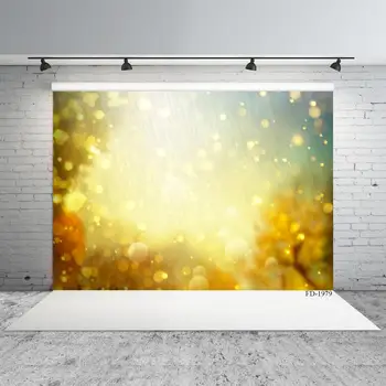 

Custom dreamy light golden Bokeh Sparkle Polka Dots Photocall Background Baby Shower Photography Photo Studio Props Backdrops