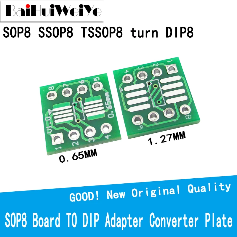20PCS SOP8 Turn DIP8 SMD to DIP IC Adapter Socket SOP8 TSSOP8 SOIC8 SSOP8 Board TO DIP Adapter Converter Plate 0.65mm 1.27mm 35pcs pcb board smd to dip adapter converter plate sop8 msop10 sop14 sop16 sop20 sop24 sop28 7value 5pcs 35pcs