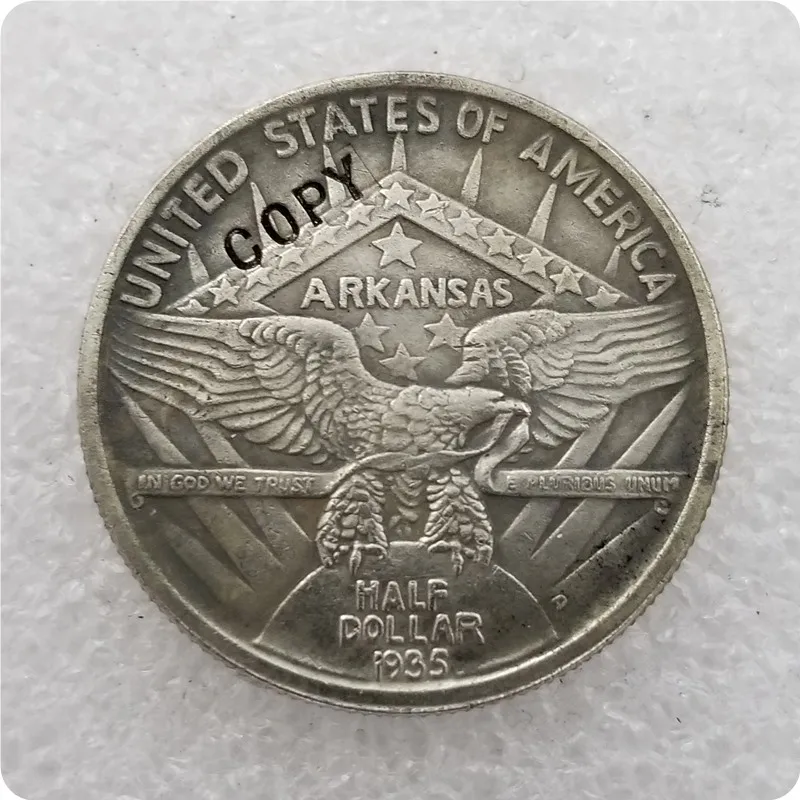 1935D США 1935-1939 юбилейные 50 центов копии монет - Цвет: 1935D