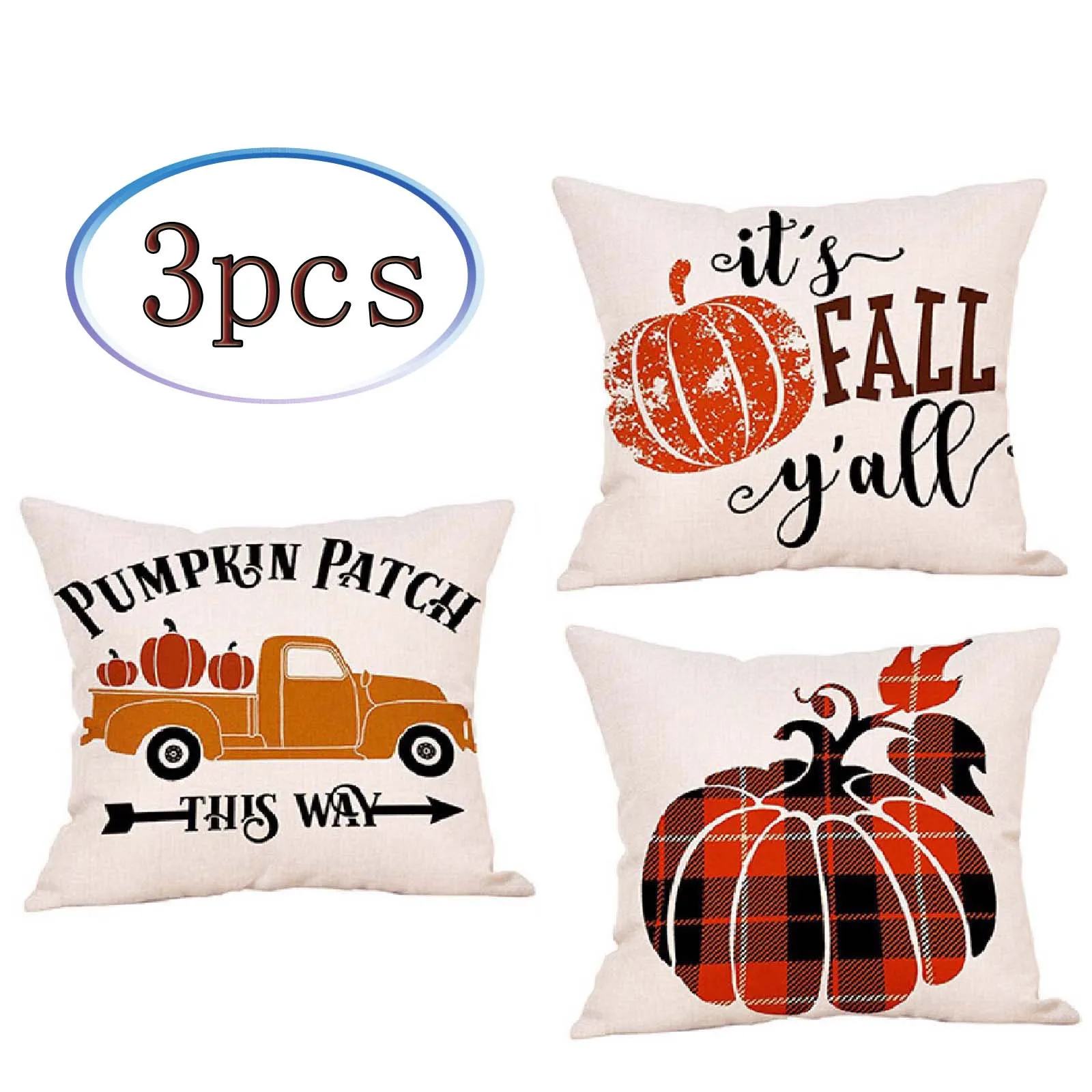 Thanks Giving Day Dinen Pillowcase Sofa Cushion Cover Interior Decoration Printed Stretch Elastic Para Home | Дом и сад