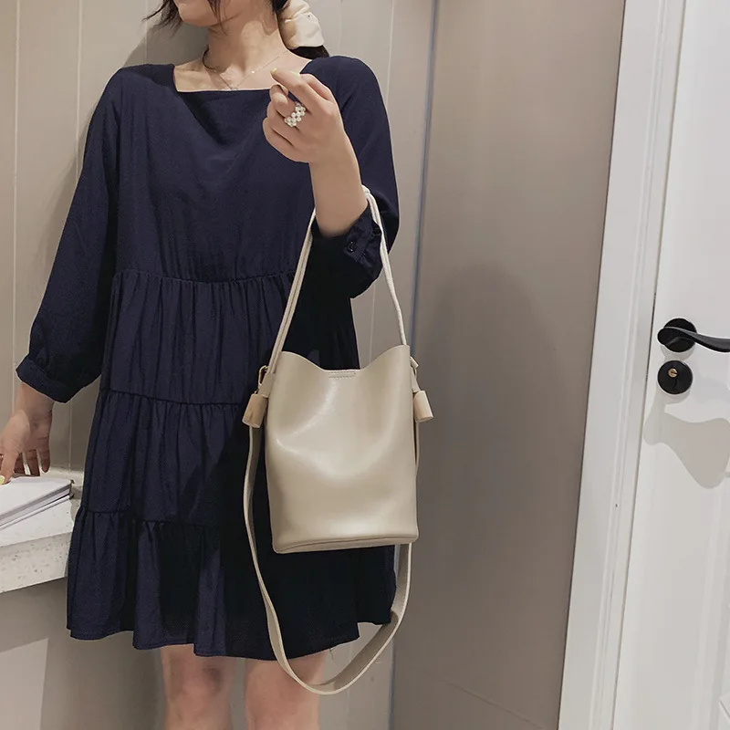 Summer Bucket Bag Two-piece Mother Bag Handbag Fashion Single Shoulder Oblique Satchel Bag