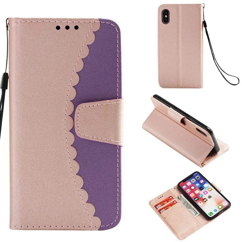 Rose Gold-Purple A8 A5 A530 чехол из искусственной кожи с подставкой Чехол для samsung J3 Pro J5 J7 Книга чехол-книжка для телефона чехол s для Galaxy S9 плюс S8 S7 край B22 - Цвет: Rose Gold-Purple