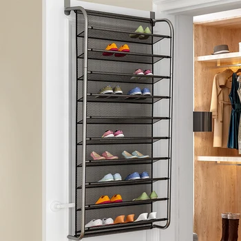 

1Pc Simple Hallway Space Saving Shoe Organizer New Over the Door Shoes Hanger Wall Closet Multi Layers Shoes Rack Furniture Home