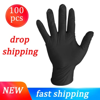 

100 Pcs/Box Disposable Nitrile Gloves Lasticity And Soft Texture Wear Comfortably And Flexibly Anti-Chemical Drop Shipping