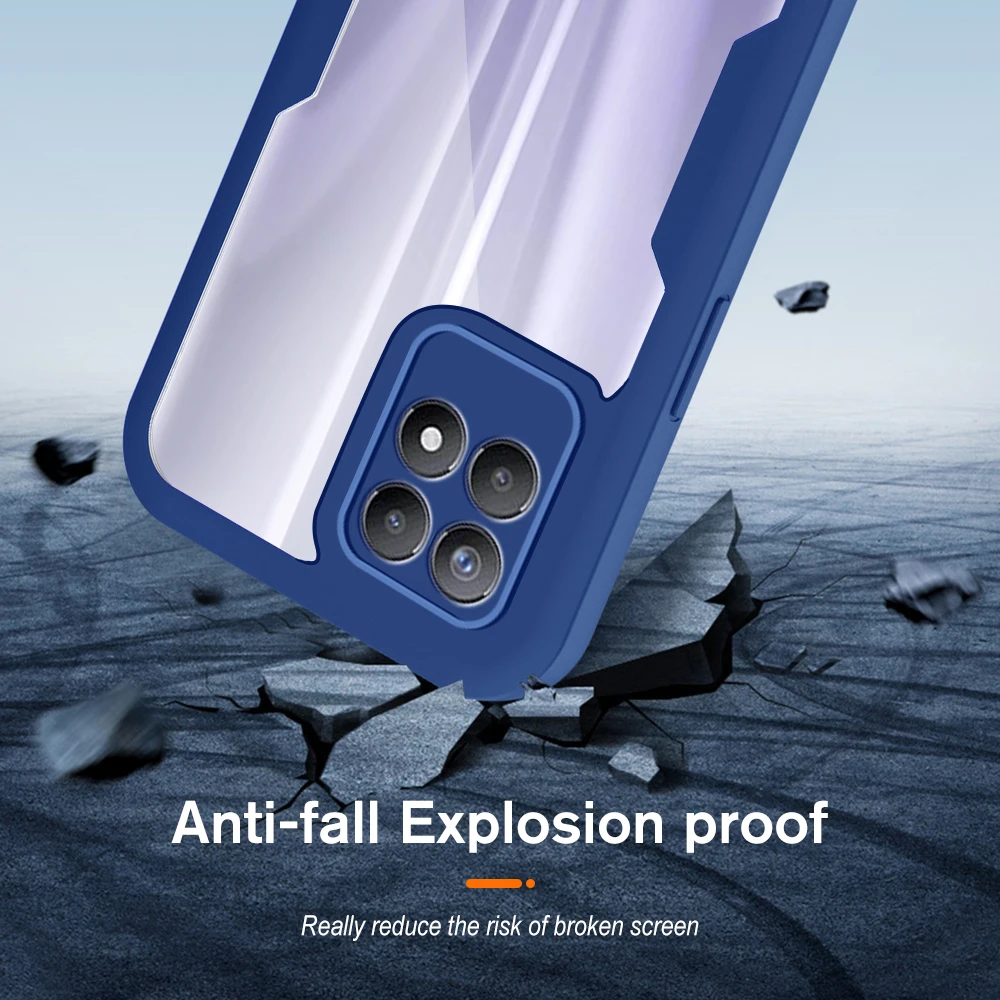 360 All Inclusive Shell för Oppo Realme 8i Fodral Stötsäkert skydd för Oppo Realme 8 realme8i Sided Film Skyddsfodral_voghion.com