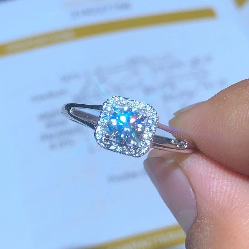 Moissanite 0.5ct твердость 9,3, заменители алмазов, могут быть протестированы инструментами. Популярные ювелирные изделия