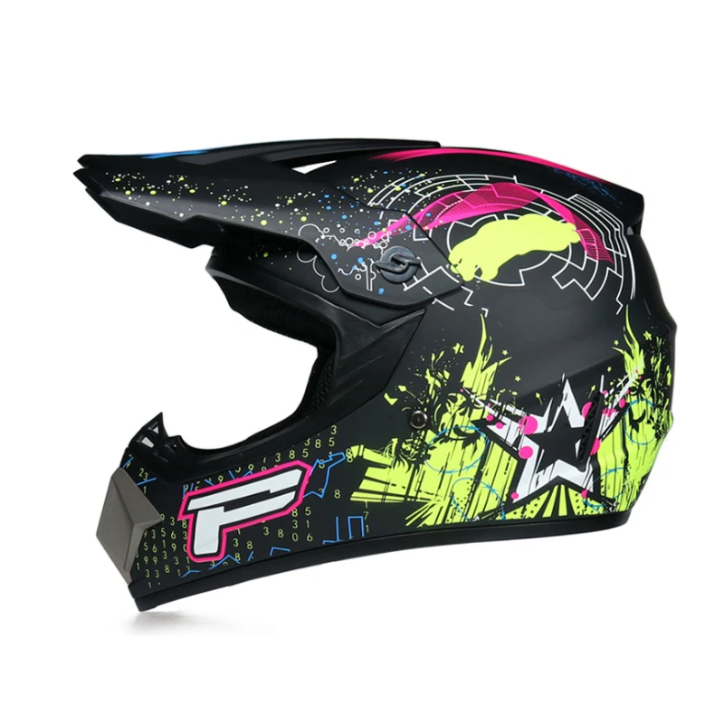 Профессиональный Гоночный Кроссовый шлем hors route Casque Moto Capacete Moto Casco внедорожный мультяшный детский мотоциклетный шлем - Цвет: C25