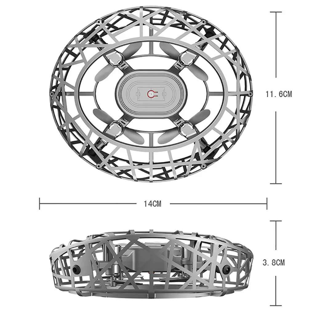 Мини-симулятор полета с ручным управлением инфракрасная индукция вращение на 360 ° удержание высоты Ufo Дрон летательный аппарат Рулевое колесо для ПК