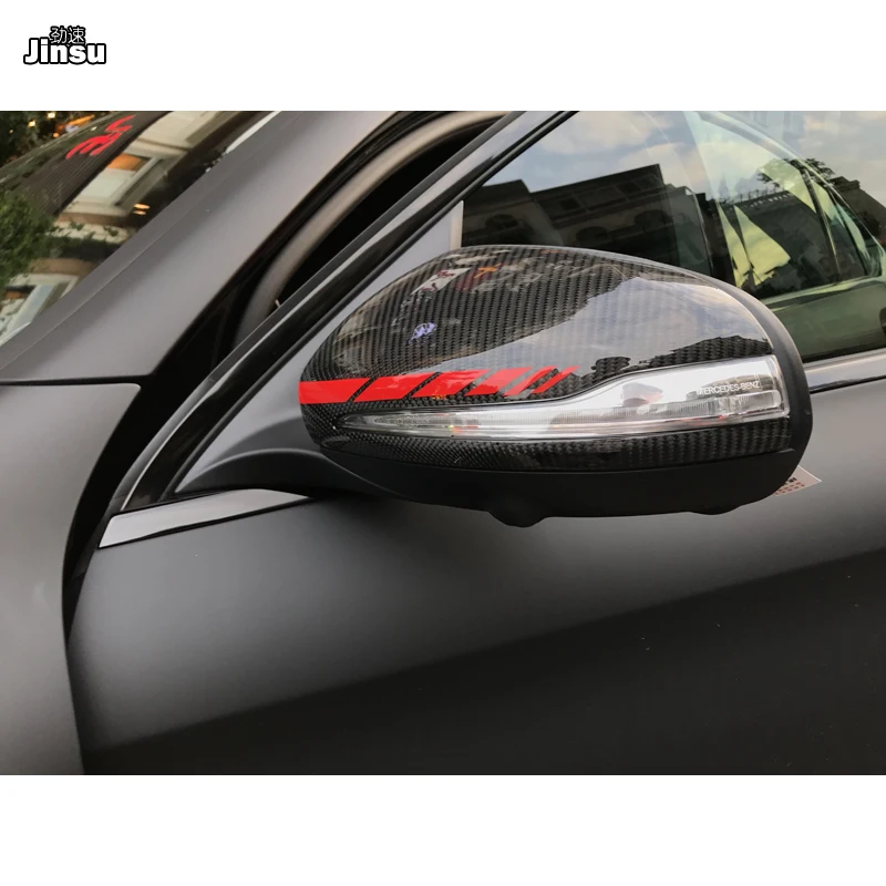 Крышки заднего зеркала из углеродного волокна для Benz C class c200 c220 c250- LHD RHD W205 AMG red line style Сменное зеркало