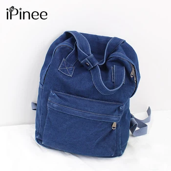 

iPinee Fashion Women Backpack Youth Denim Backpacks for Teenage Girls New Female School Bag Bagpack mochila sac a dos