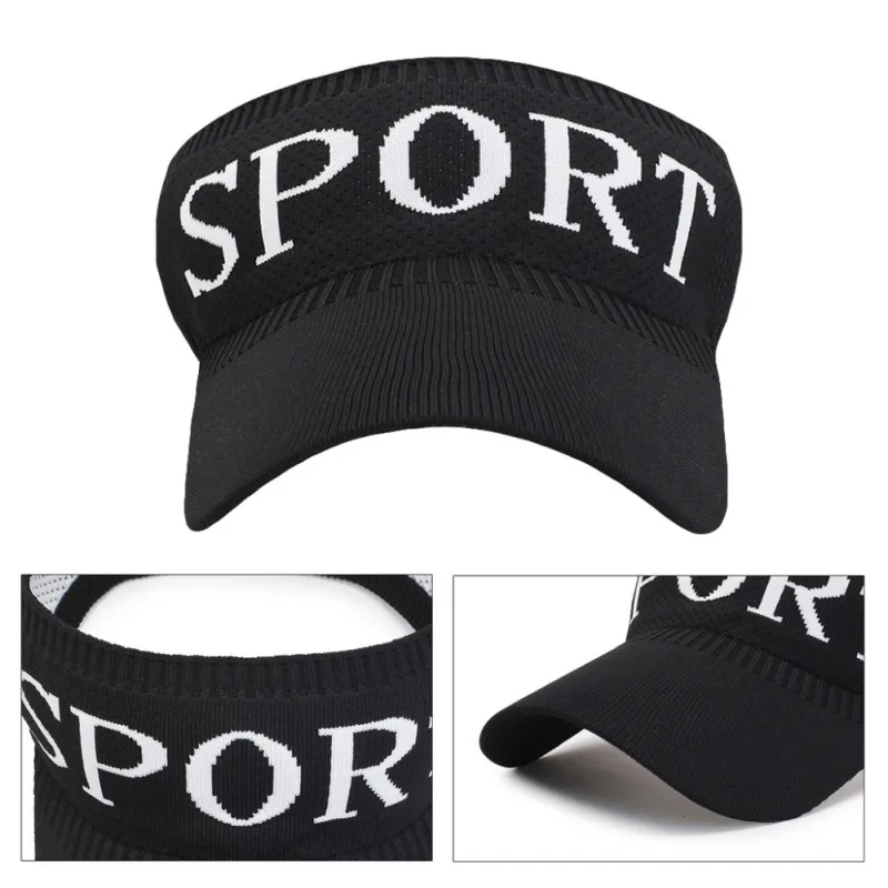 Anti UV Headscarf Soft Brim Sun Visor Running Cap New Outdoor Sport Hiking Running Empty Top Hat Summer