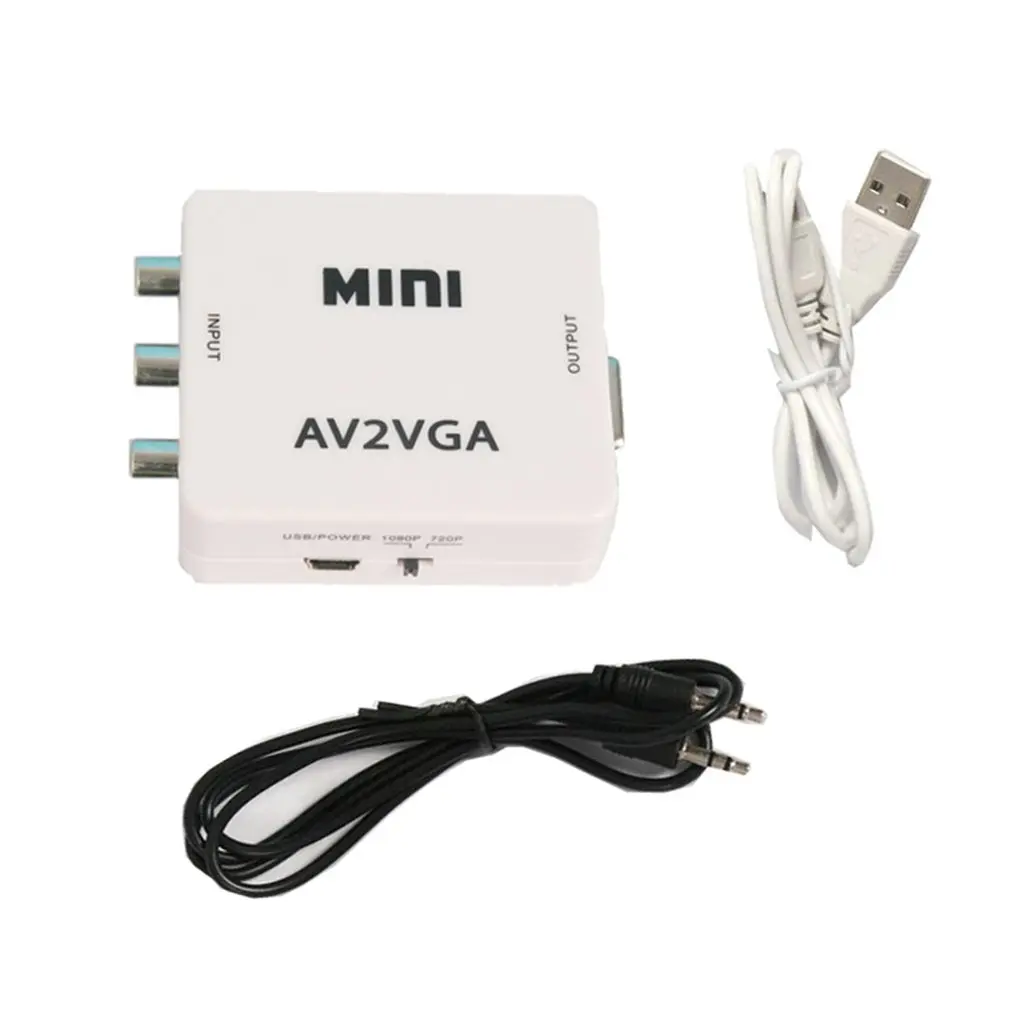 Цифровой av-vga видео конвертер телеприставка поворотный дисплей устройство AV в VGA видео конвертер