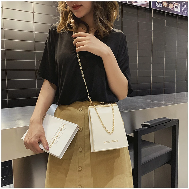 Женская Ins новая Корейская шикарная модная сумка через плечо с цепочкой простая сумка через плечо Женская Роскошная сумка