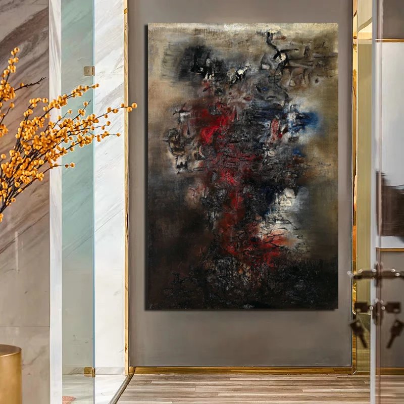 

Nordic Poster Zao Wou Ki Wall Art Canvas Painting Posters Prints Modern Painting Wall Picture For Living Room Home Decor Artwork