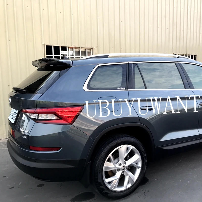 

UBUYUWANT New design High Quality ABS Material For Skoda Kodiaq 2017 2018 2019 Spoiler Primer Paint Rear Trunk Roof Rear Spoiler