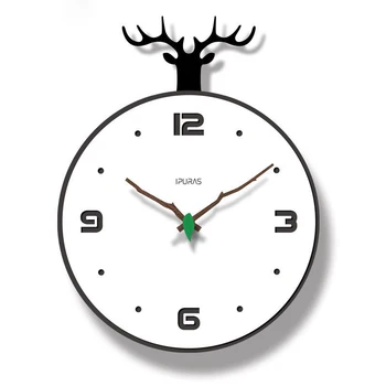 

Nordic Wall Clock Living Room Home Clock Pastoral Personality Creative Fashion Wall Watch Modern Minimalist Bedroom Silent Clock