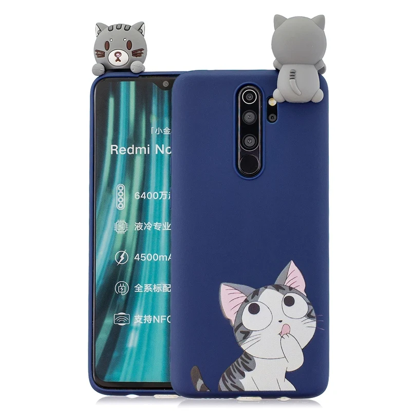 3D игрушки силиконовые для Xiaomi Redmi Note 8 чехол Redmi Note 8 Pro 8T 8A конфеты Мягкий мультфильм Redmi Note 8 чехол Redmi Note 8 Pro Чехол - Цвет: big cat