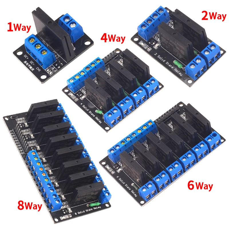 

5V Relay 1 2 4 8 Channel OMRON SSR High Low Level Solid State Relay Module 250V 2A For Arduino