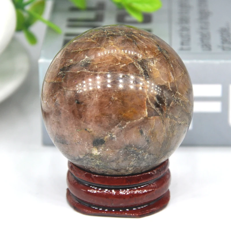 1PC Natural Chiastolite Crystal Ball Stone Globe Massaging Ball Reiki Healing Quartz Ball Natural Stone Home Decoration Gifts 40