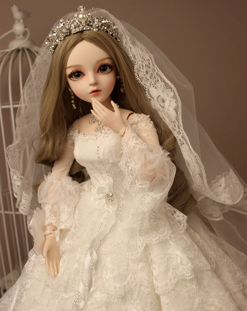 1/3 кукла на шарнирах bjd кукла Дорис подарки для девочки ручная роспись макияж полный набор сказочная кукла принцессы с короной свадебное платье