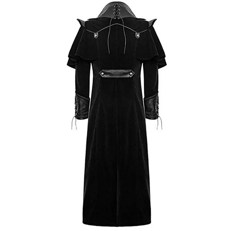 Винтажное длинное пальто стимпанк мужской Королевский стиль костюм вампира дизайн мужской Ретро готический пиджак