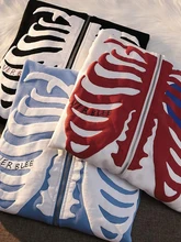  American Fashion Hot-selling Skeleton Printing Anime Men Women Long-sleeved Zipper Hoodie Jacket Loose Streetwear Y2K Pullover 