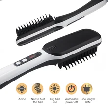 Профессиональные утюги для волос, быстрая универсальная Керамическая электрическая выпрямляющая щетка для волос, инструмент для укладки волос, выпрямитель для волос, ET-16