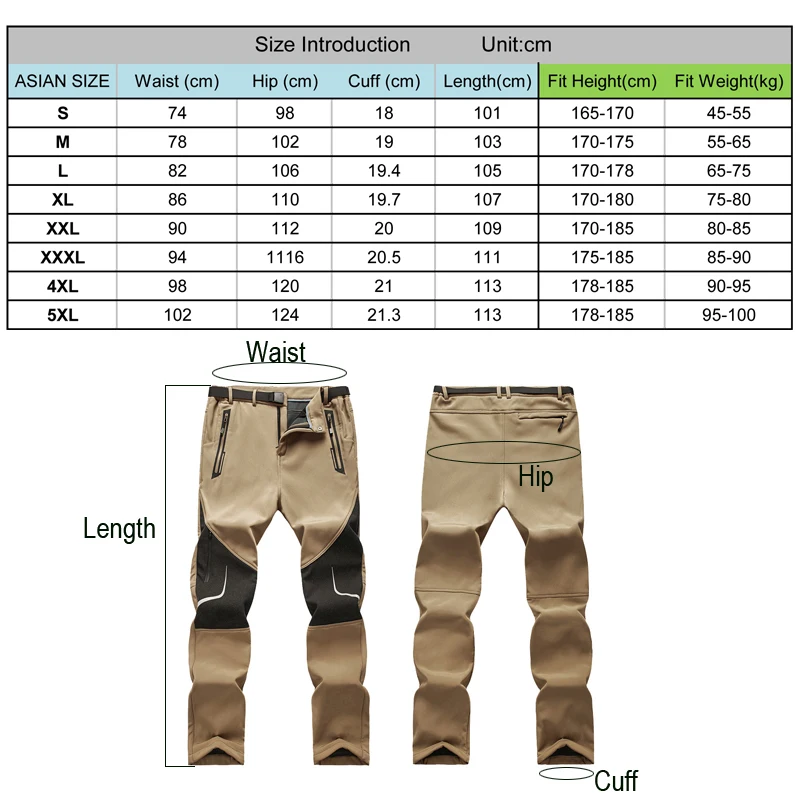 TRVLWEGO Winter Outdoor Windproof Skiing Pants Men Luminous Skating Camping Hik Trousers Waterproof Keep Warm Breathable