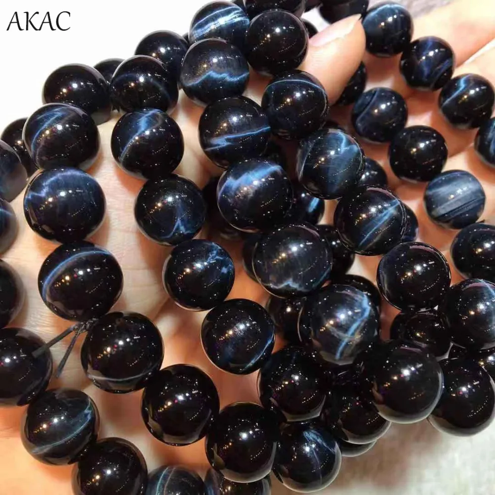 AKAC approx12mm+ натуральный синий Ястребиный глаз голубой тигровый глаз браслет бусины approx16beads/браслет