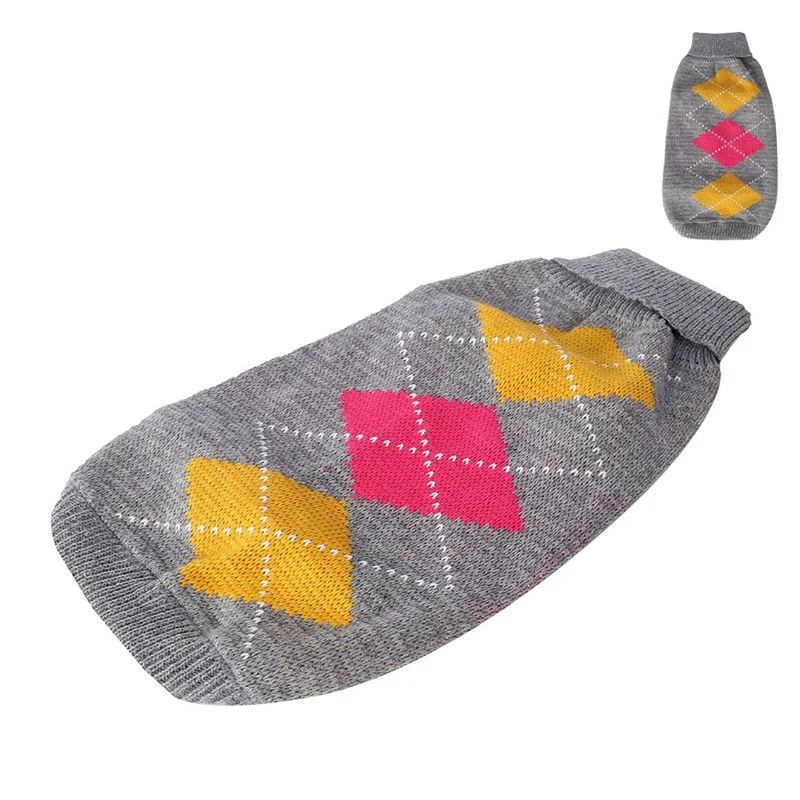 Зимний костюм для питомца, милая одежда для чихуахуа, Йоркского мопса, теплая трикотажная одежда для щенков, утепленная водолазка