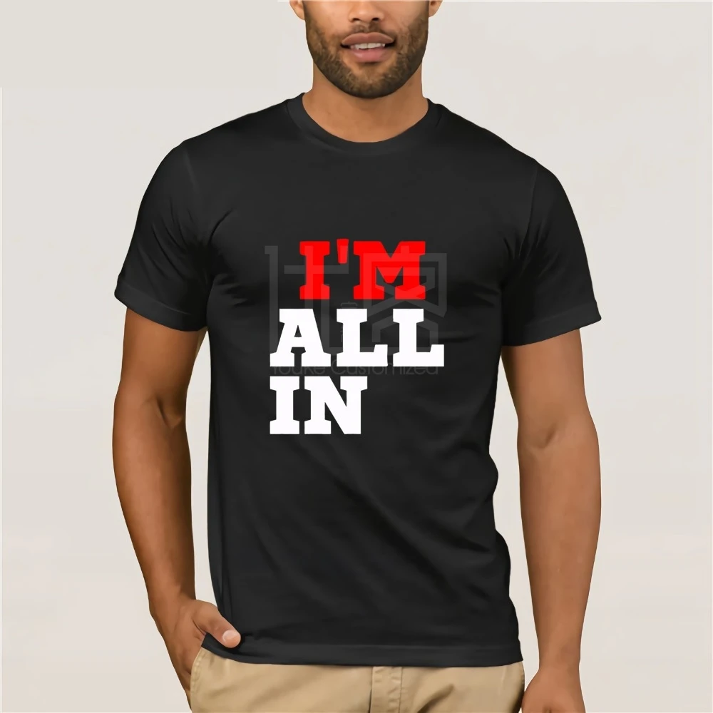 Хорошая футболка для парней, популярная футболка с надписью «I'm All In Funny offening Texas Hold Em Poker Cards» в Лас-Вегасе, обтягивающая футболка