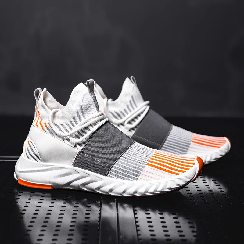 Men Shoes New Style Fashion Breathable Sneakers Men's Korean-style Stylish British-Style Versatile Mesh Shoes Black Sports And L