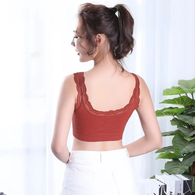 Сексуальный кружевной бюстгальтер, спортивный топ, безрукавка, бесшовный, пуш-ап, для сна, мягкий бюстгальтер, женское нижнее белье, майка