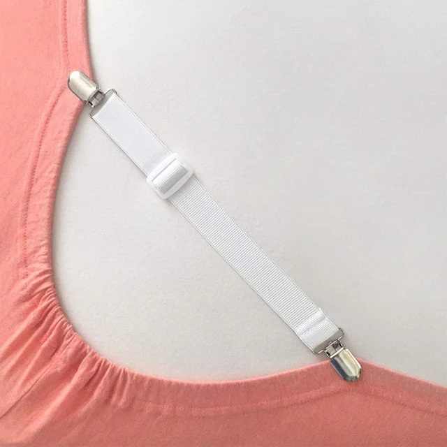 4Pcs/Set Elasztikus Ágynemű-Megfogók Dupla Fejű Klipek Megfogó Tartó Harisnya Ágynemű Rögzítők Állítható Hosszúságú 15-30 Cm-Re - Image 3