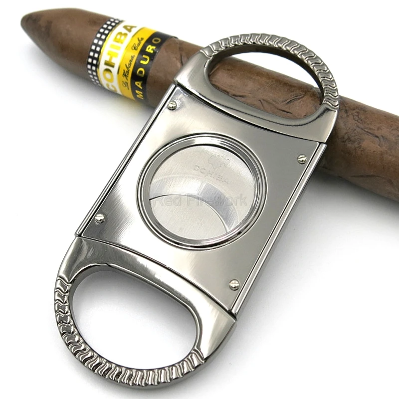 COHIBA оптовая торговля из нержавеющей стали резак для сигар супер острые двойные